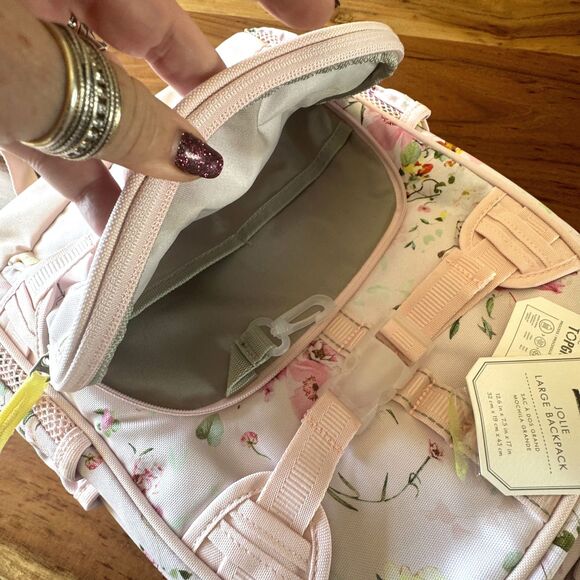 Pottery Barn Kids Mackenzie Monique Lhuillier Jolie Floral Large Backpack NEW - Picture 4 of 10